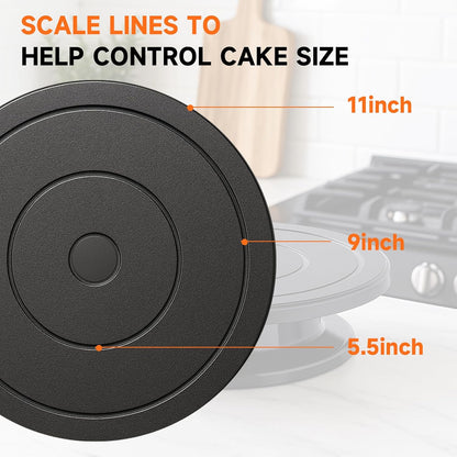 11 Inch Cake Turntable, Cake Decorating Turntable, Cake Spinner Stand