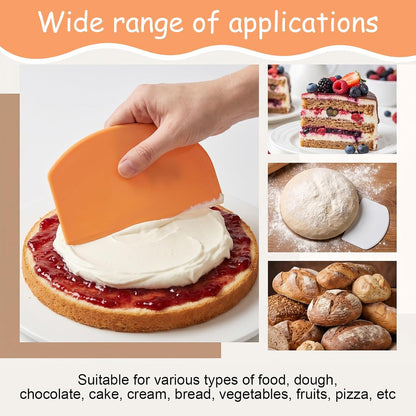 4PCS Bowl Scrapers for Bread Dough, Dough Scraper Silicone Set
