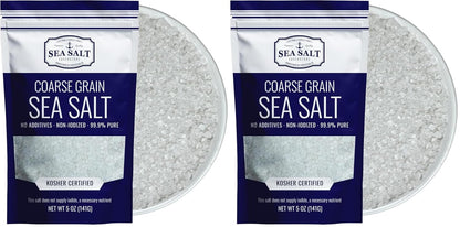 Sea Salt Superstore Coarse Sea Salt for Grinder Refill, Non-Iodized, 14 oz