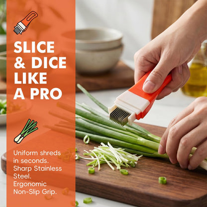 Unomor Scallion Slicer with Stainless Steel Multi Blades