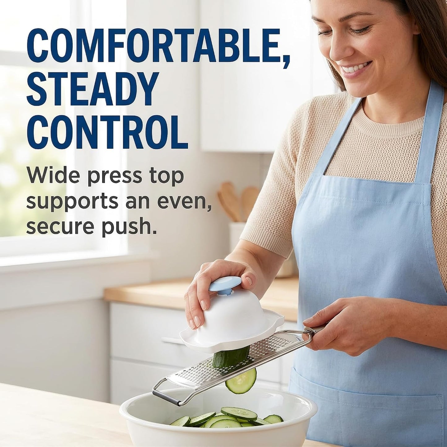Blue Food Safety Holder for Mandolin Slicer or Grater,Finger Anti-Cut Protectors for Vegetable,Peelers and, Food Cutter Finger Guard for Mandoline Slicer Grater Cutting