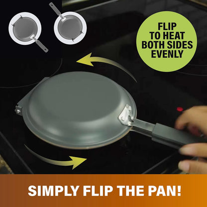 GOTHAM STEEL 8" Double Sided Pancake & Omlet Pan, Ceramic Nonstick, Copper