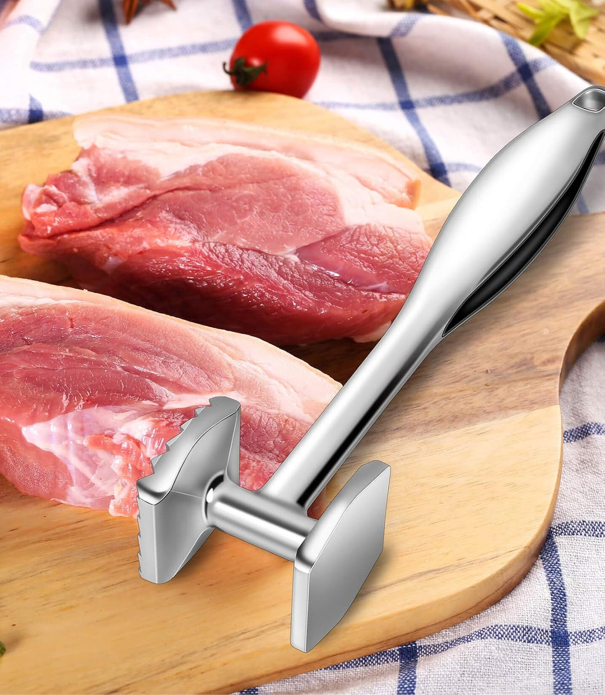Meat Tenderizer Hammer Mallet Tool Pounder For Steak Beef Poultry