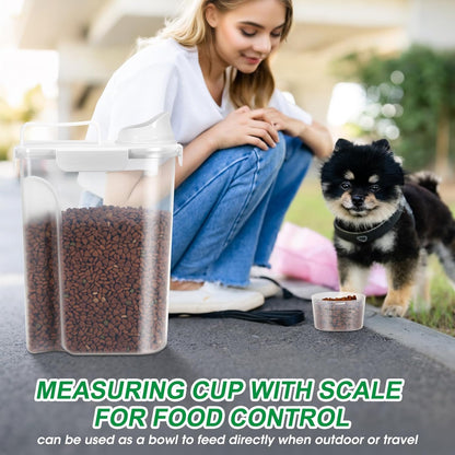 TBMax 10 Lbs Cat Dog Food Storage Container, 2026 Upgraded Large Pouring Container for Pet Food Storage, Bird Seed Dispenser, Portable Travel Kibble Holder -Dark Green