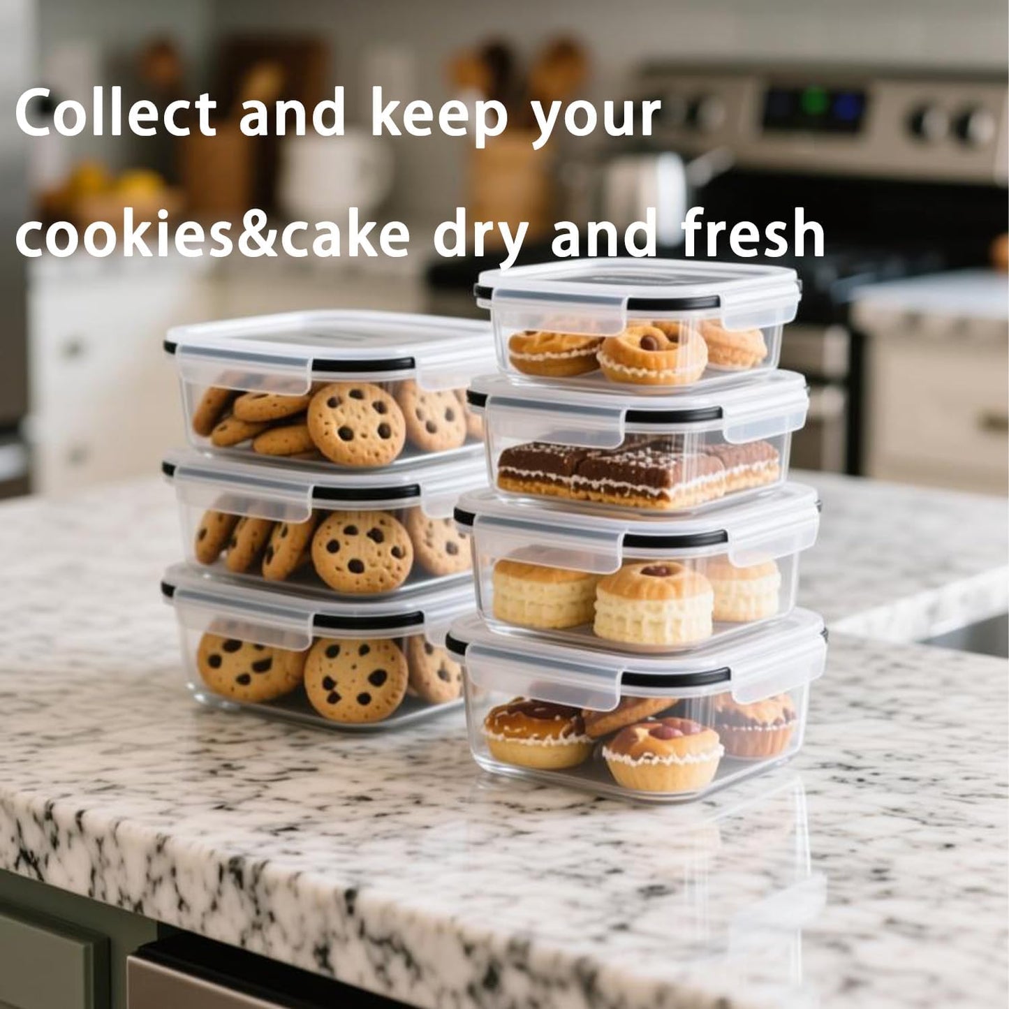 48 Pack Meal Prep Containers Set With Airtight Lids,BPA Free Food Storage Containers For Leftovers Leakproof Stackable Freezer/Microwave/Dishwasher Safe Lunch Box (24, Rectangular+Roud)