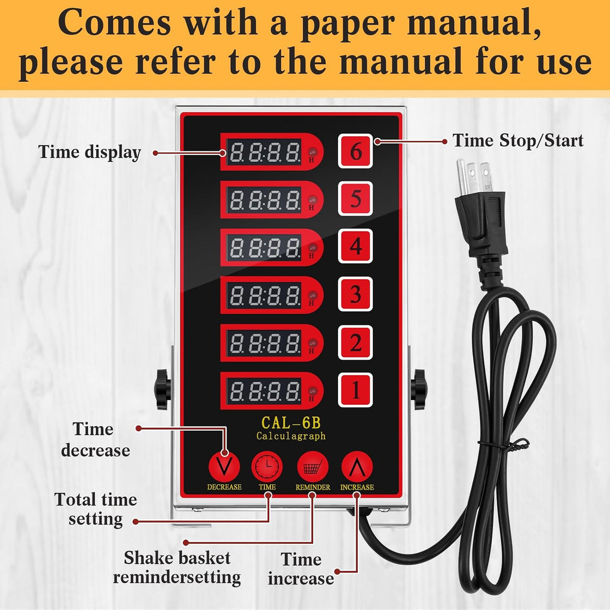 Relaxweex Commercial Digital Kitchen Timer for Cooking, 8 Channel