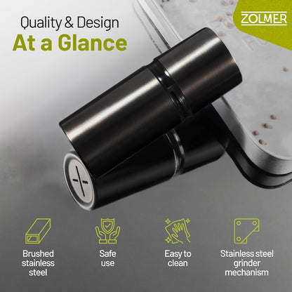 Spice Grinder with Storage Container for Fine Nutmeg Powder - SIlver
