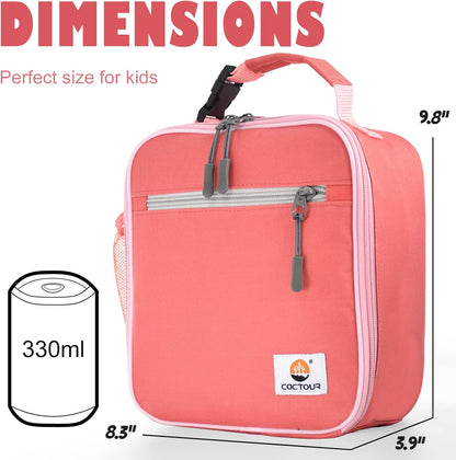 CaCTOUR Lunch Box Kids,Premium Insulated Lunchbox for Girls Boys,Soft Mini Cooler Bag Back to School Thermal Reusable Lunch Bag for Work School Picnic (Blue)