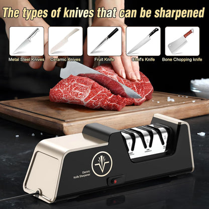 VIDOME Professional 3-Stage Electric Knife Sharpener