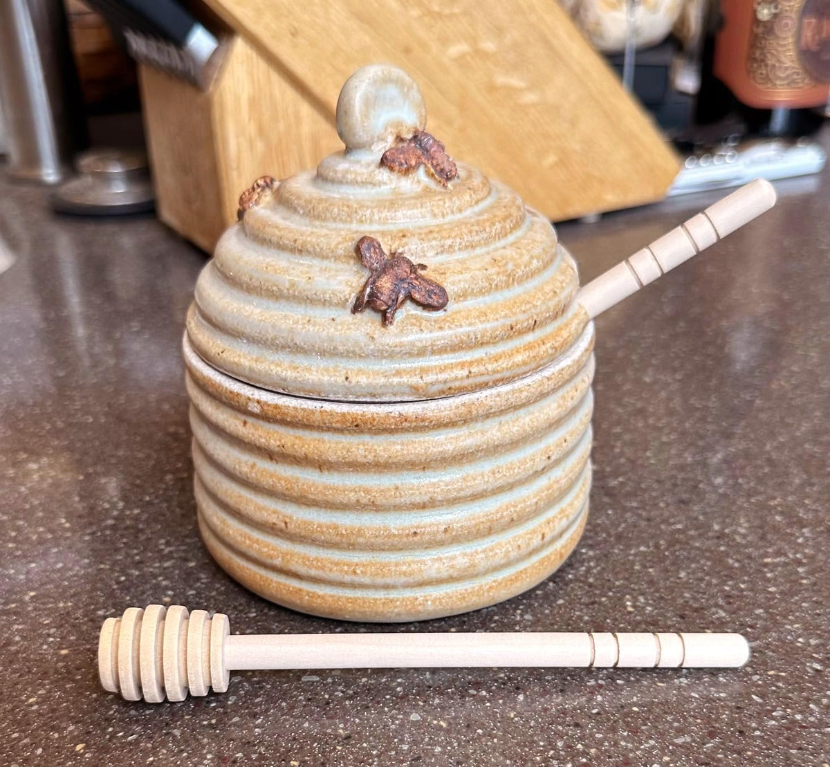 6 inch Wooden Honey Mixing Stirrer Dipper Stick Collecting Dispensing Drizzling Honey Spoon Dipper Jam Portable Wedding Party Gift (100, 6Inch)