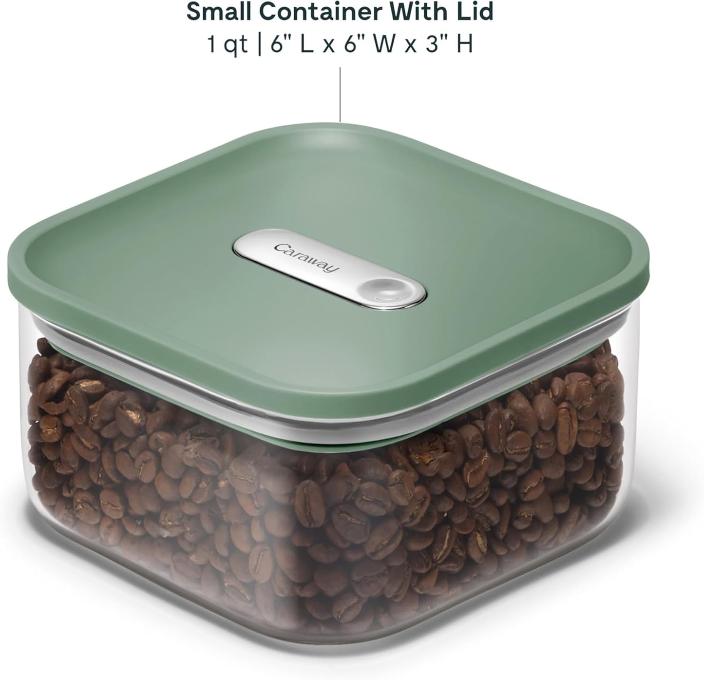 Caraway 4qt Glass Airtight Food Storage Container with Lid – Non-Toxic, BPA-Free Kitchen Storage Container – Stackable, Space-Saving Airtight Container for Dry Goods and More - Mist