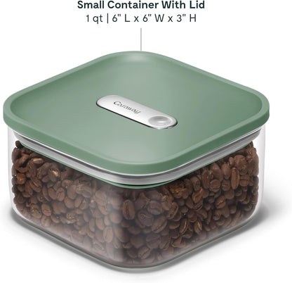 Caraway 4qt Glass Airtight Food Storage Container with Lid – Non-Toxic, BPA-Free Kitchen Storage Container – Stackable, Space-Saving Airtight Container for Dry Goods and More - Mist