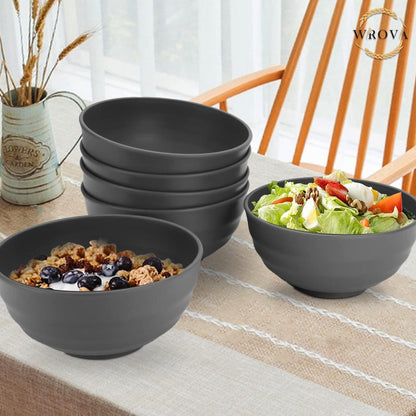 Wheat Straw Bowl Sets,8 PCS Unbreakable Cereal Bowl 26 OZ,Microwave and Dishwasher Safe Bowls,Bowl Sets for Camping and Picnic BPA Free Colorful Salad Bowls for Serving Soup,Oatmeal and Fruit Etc…