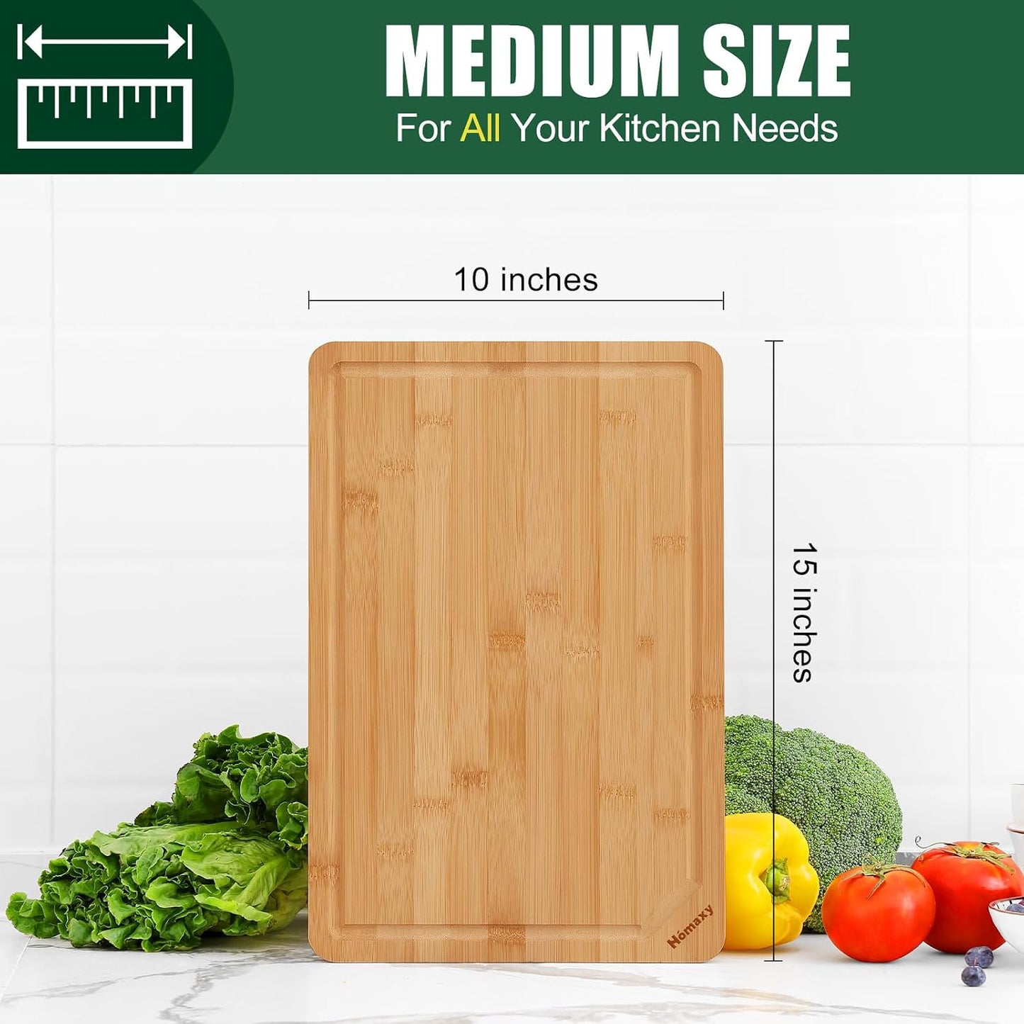Homaxy Extra Large Bamboo Cutting Boards for Kitchen, 18x12.5" Wood XL Cutting Board with Juice Groove, Butcher Block Wooden Chopping Board for Kitchen, Meat, Cheese, Fruit & Vegetables - Pre Oiled