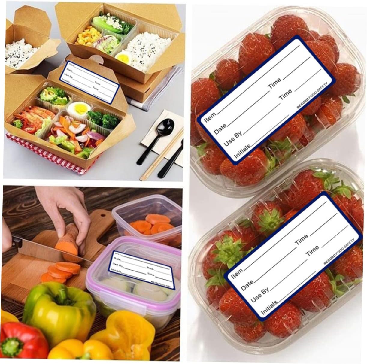 Angoily 2rolls Refrigerator Food Date Labels Writable Stickers for Freezer Storage Easy to Peel and Stick for Tracking Food Storage Dates and Contents Containers and Jars