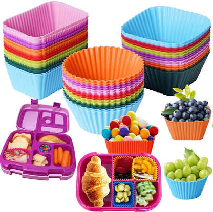 Doiaz Silicone Lunch Bento Box Dividers, Bento Bundle Lunch Box Accessories for Lunch Containers