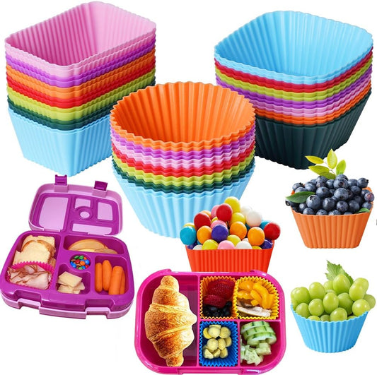 Doiaz Silicone Lunch Bento Box Dividers, Bento Bundle Lunch Box Accessories for Lunch Containers