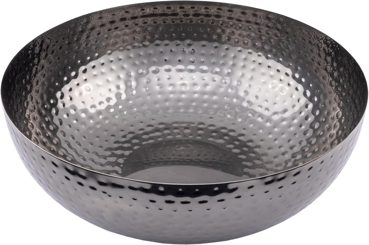 Creative Co-Op Round Hammered Metal Serving and Mixing Bowl, Gold Finish