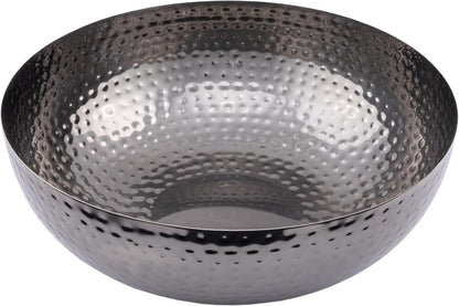 Creative Co-Op Round Hammered Metal Serving and Mixing Bowl, Gold Finish