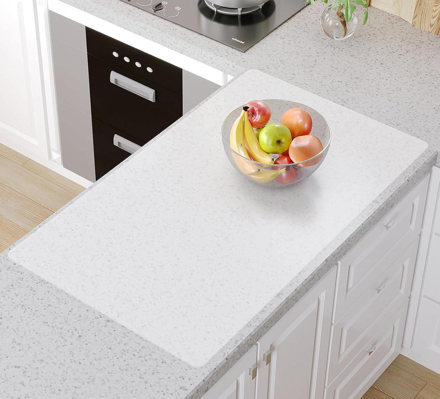 Warome Silicone Mat,78.7”x 23.6” Heat Resistant Mats for Countertop,Extra Large Countertop Protector Mat, Multi-functional Cuttable Kitchen Counter Mat, Silicone Mats for Kitchen Counter/Crafts- Grey