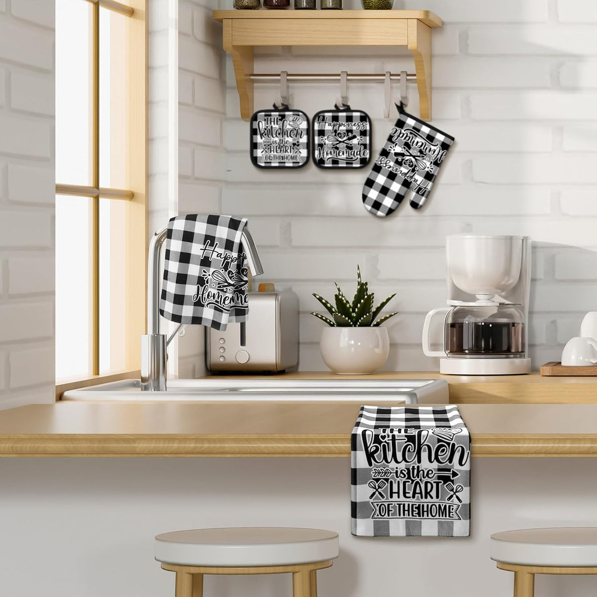 Sratte 6 Pcs Farmhouse Kitchen Decor Accessories Set