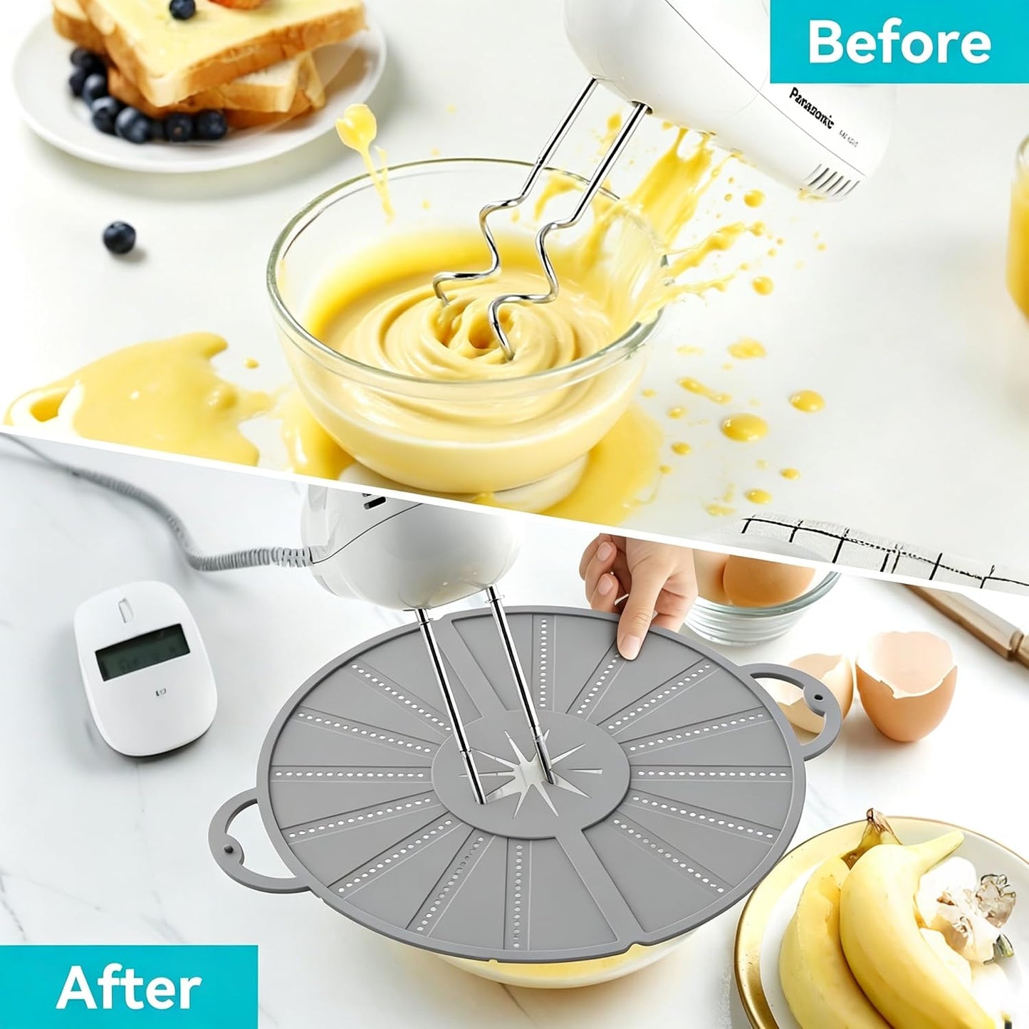 Silicone Splatter Screen for Frying Pan, Foldable Splash Guard, Multi-Use Grease Splatter Guard,Heat-Resistant Trivet Mat, 12" Non-Stick Oil Splatter Guard, Dishwasher Safe, BPA Free-red