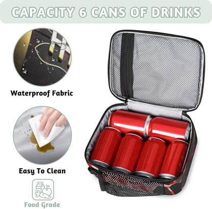 Insulated Lunch Box for Girls Kids Axolotl Lunch Bags Reusable Portable Lunchbox with Adjustable Shoulder Strap and Water Bottle Holder for Work School Travel