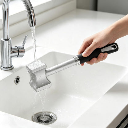 Meat Tenderizer Hammer, Dual Sided Steak Mallet, Solid Aluminum