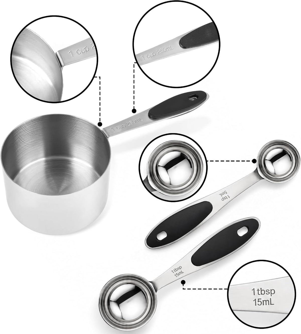 Magnetic Measuring Cups and Spoons Set