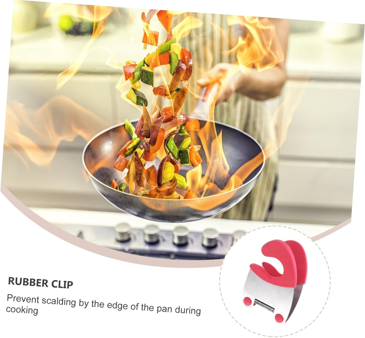 2Pcs Stainless Steel Pot Clip Spoon Holder Kitchen