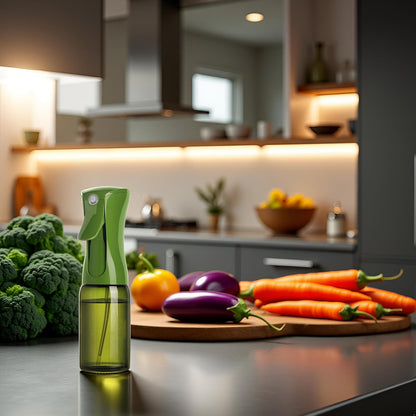 Mistifi Oil Sprayer 150ml glass bottle. Upgraded Version.Fine Mist Spray Bottle for Air Fryer, Olive Oil, Avocado Oil, Healthy Nonstick Frying, Commercial & Home Kitchen Use (PS635)
