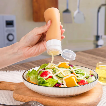 MICEBAY 2 oz Condiment Squeeze Bottles, Leakproof Salad Dressing Container