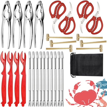 Crab Leg Crackers and Tools for Seafood（29pcs）