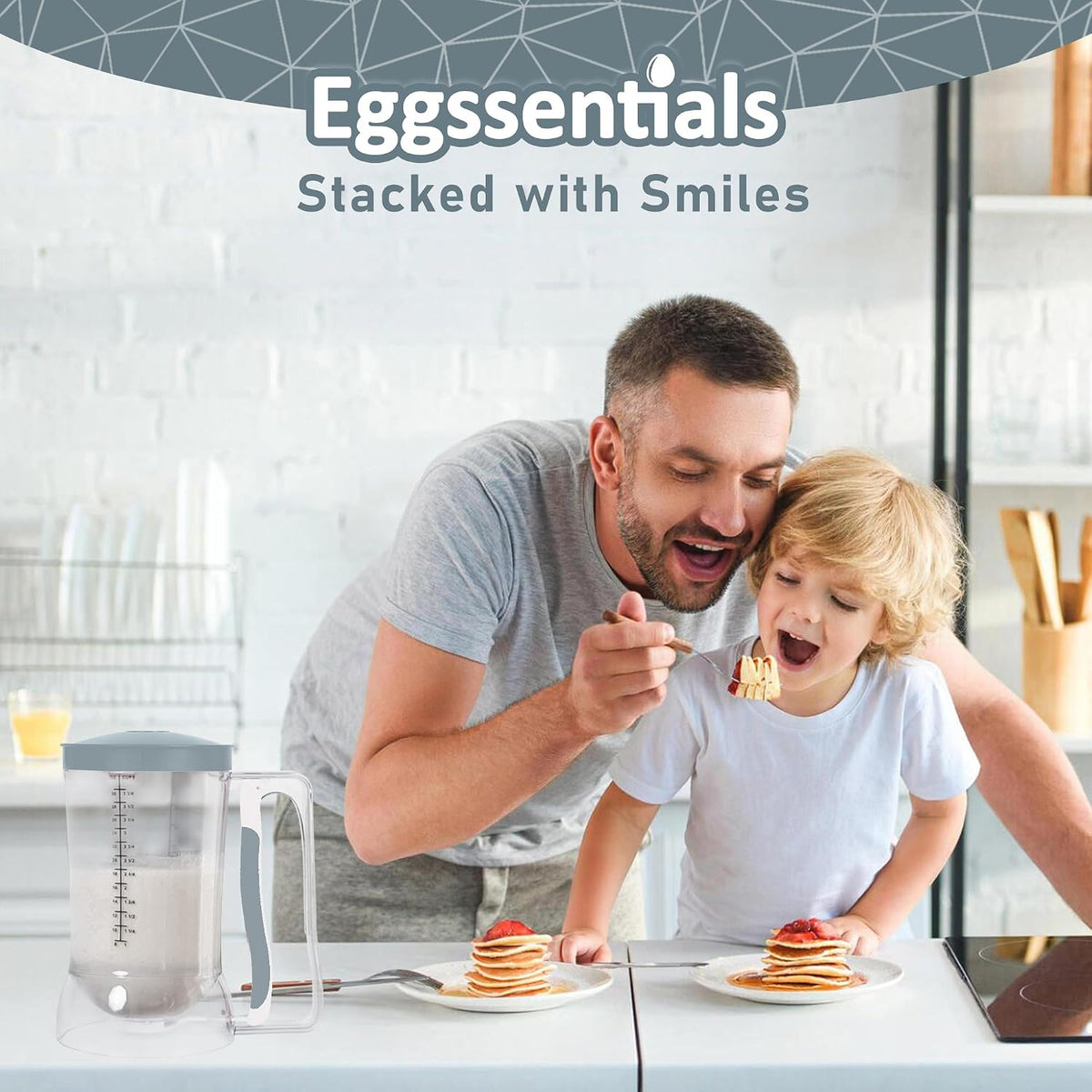 Eggssentials Pancake Batter Dispenser with Squeeze Handle Pancake Dispenser