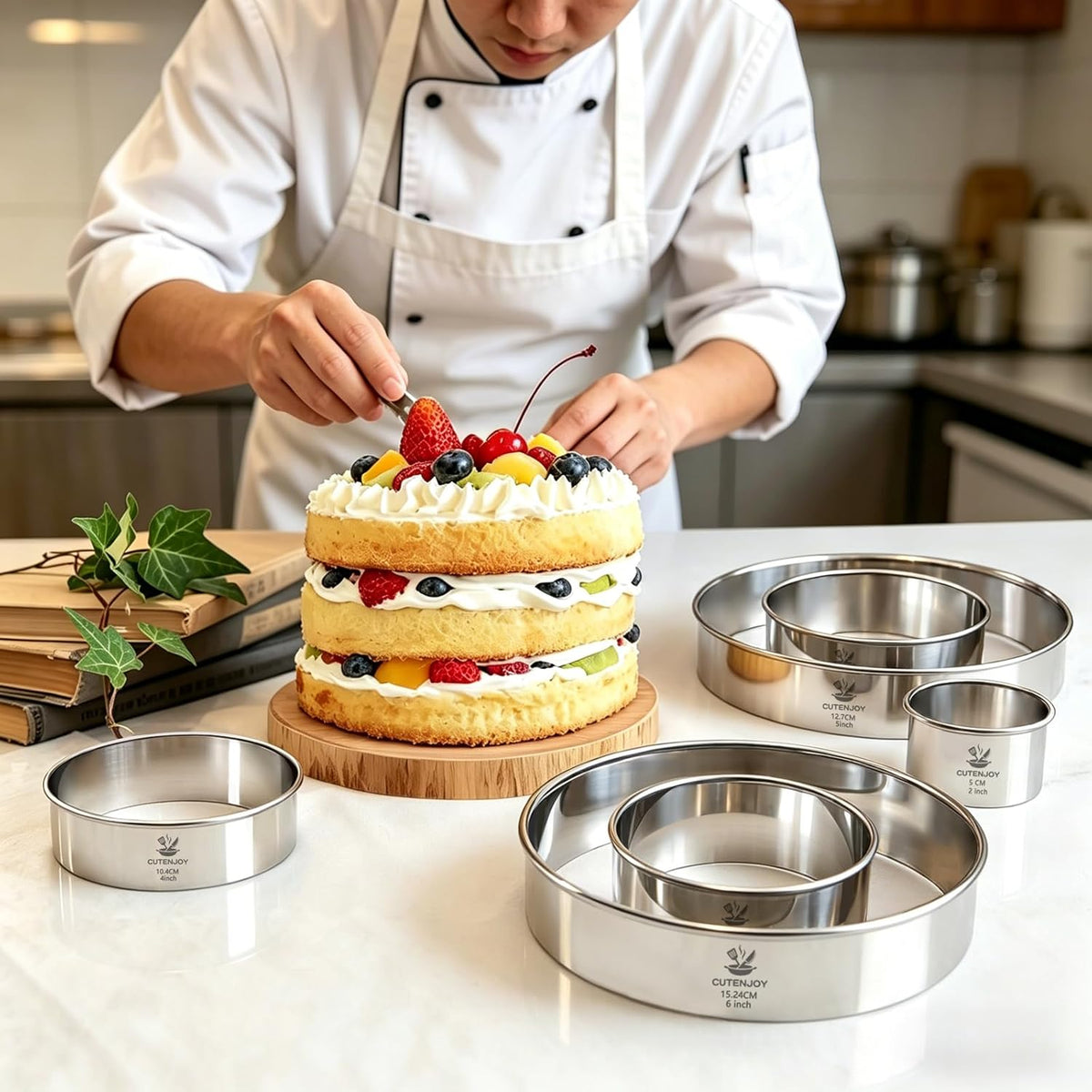 Round Cookie Cutters (2, 3, 3.5, 4, 5, 6 Inch) Biscuit Cutter Set