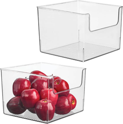 iDesign Open-Front Storage Bin, Clear | Kitchen, Pantry, Bathroom, Home Office, Made in USA