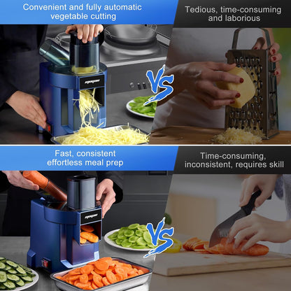 MOGAN 5-In-1 Electric Vegetable Cutter, Commercial Vegetable Dicer Slicer