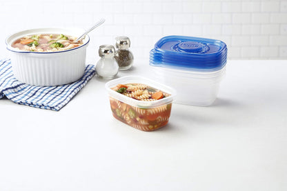 Glad GladWare Tall Entree Food Storage Containers with Lids, Large Square BPA Free Plastic for Meal Prep and Lunches, Lock Tight Seal, Microwave and Dishwasher Safe, 42 Oz, 3 Count