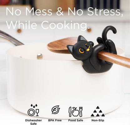 Itera Gray Silicone Cat Spoon Rest Kitchen Gadget