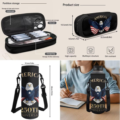 Highland Cow Backpack with Lunch Box Set for Kids Sunflower School Backpack for Girls Boys Back to School Bag Student Travel Backpacks Reusable Utensils Pen Case Water Bottle Bag 5PCS