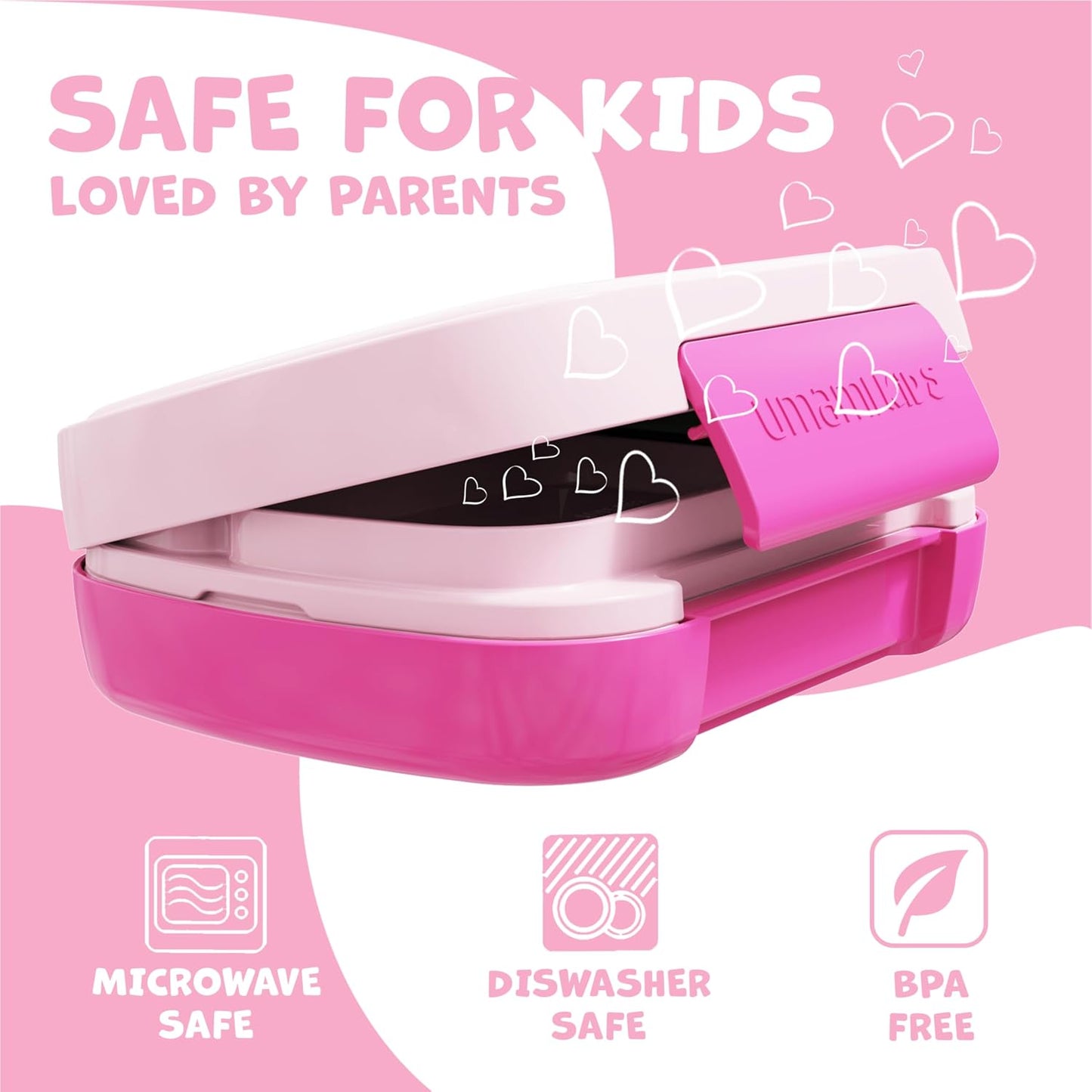 Umami All-in-1 Bento Box for Kids, Ice-pack & Utensils Included, 100% Leakproof & BPA free, Parents' favorite Lunch Box Kids (Green, 27 oz)