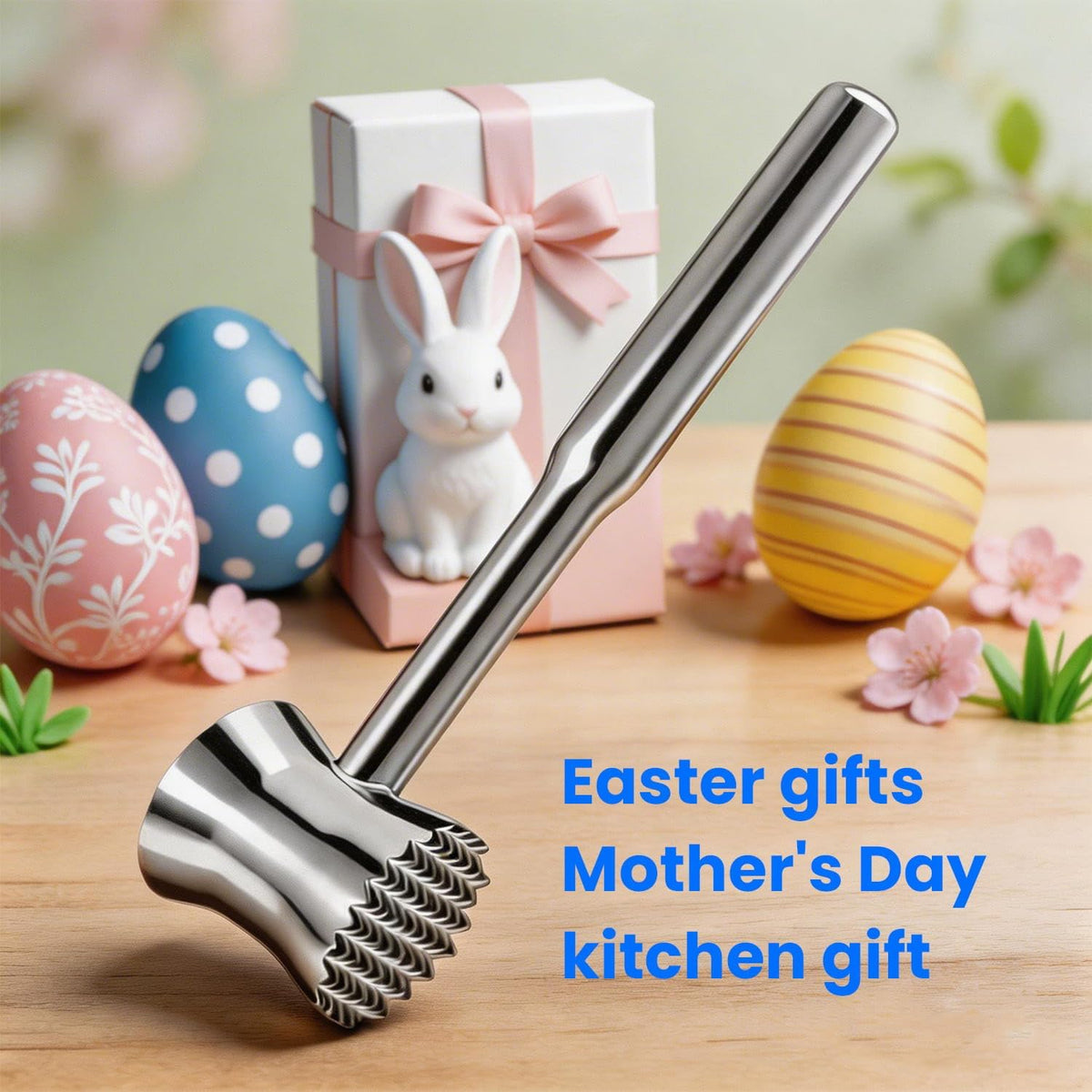 304 Stainless Steel Meat Tenderizer Mallet, Well-balanced Chicken Pounder