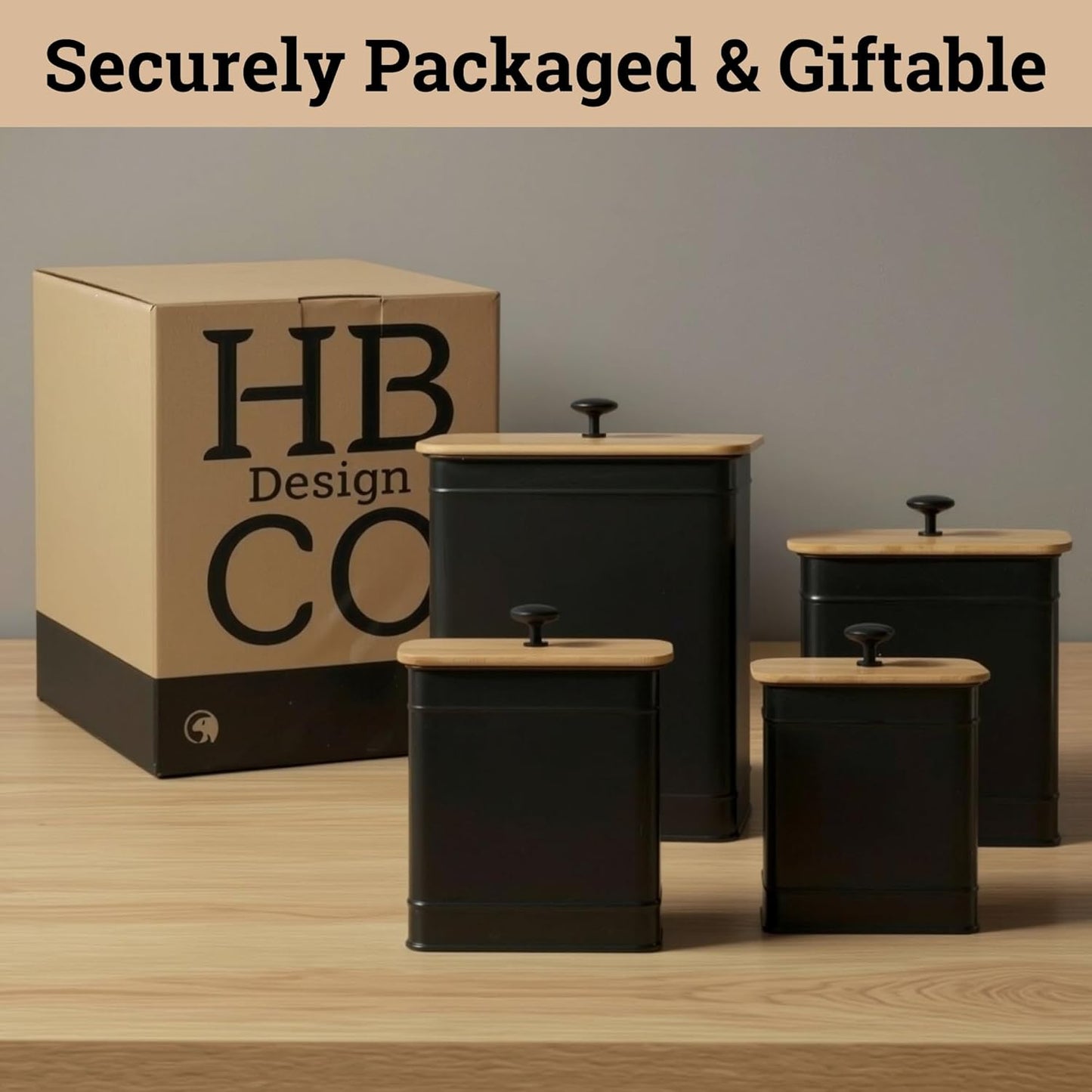 Kitchen Canisters for Countertop Set of 4 with Customizable Chalkboard Labels & Marker Pen - Big Iron Kitchen Canisters with Airtight Lids - Sage Green Canister Set - Flour and Sugar Containers