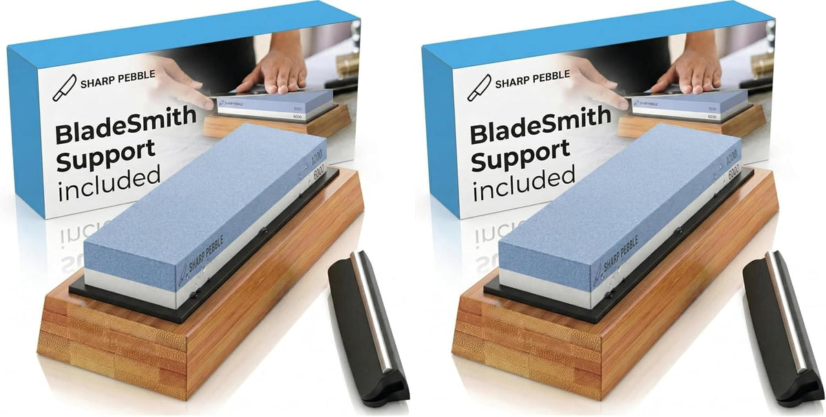 Sharp Pebble Whetstone Knife Sharpener – 1000/6000 Grit Sharpening Stone