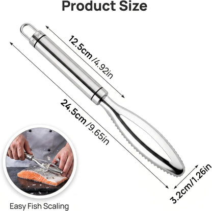 304 Stainless Steel Fish Scale Remover, Fish Scaler Kitchen Tool