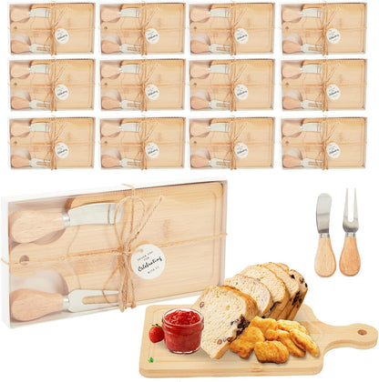 67Pcs Baby Shower Prizes Charcuterie Boards Bulk for Guests Bamboo Cheese Board Gift Set Mini Cutting Boards Wedding Bridal Party Favors for Valentine's Day Housewarming Christmas Birthday, 6 set