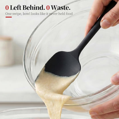 600ºF Heat Resistant Spatula, 11.34 inch High Heat Food Safe Semless Kitchen Silicone Scraper for Cooking Baking Mixing Scraping Stirring Nonstick Cookware Pan Bowl (Aqua Sky)