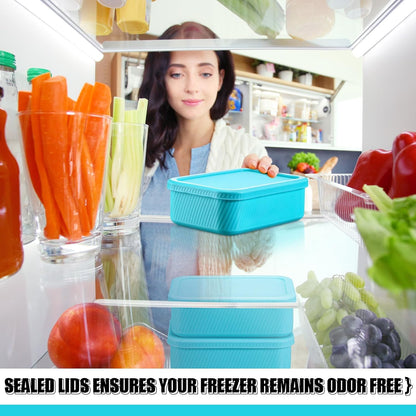 Nuogo 4 Pcs 6 Cup Silicone Freezer Trays with Lid Soup Containers Reusable Freezer Silicone Molds Rectangle Containers Ice Trays for Soups Sauces Stews Curries, Yellow