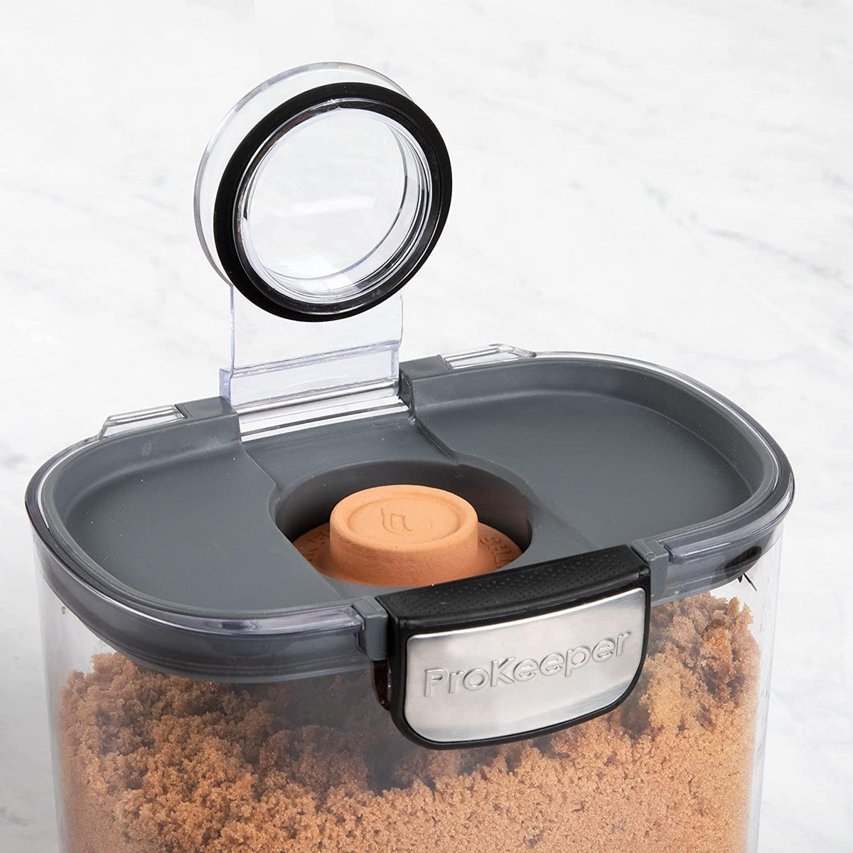Progressive International ProKeeper+ Clear Plastic Airtight Food Baker's Kitchen Storage Organization Container Canister Set with Magnetic Accessories, 2- Piece Set (Flour 4-Quart)