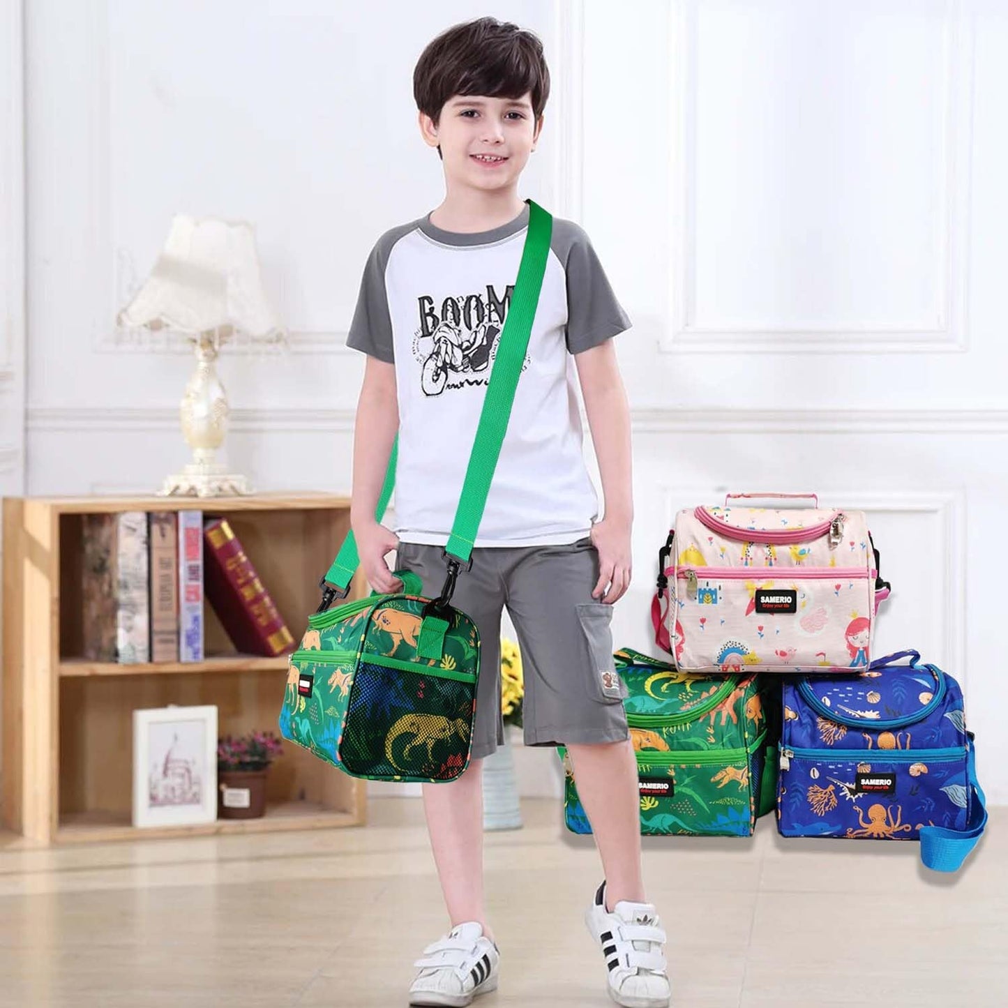 Lunch Bag for Kids Coole Lunch Box Tote for Women Girls Boys Children Student Insulated Bento Bag for School Work Picnic Outdoor Activities